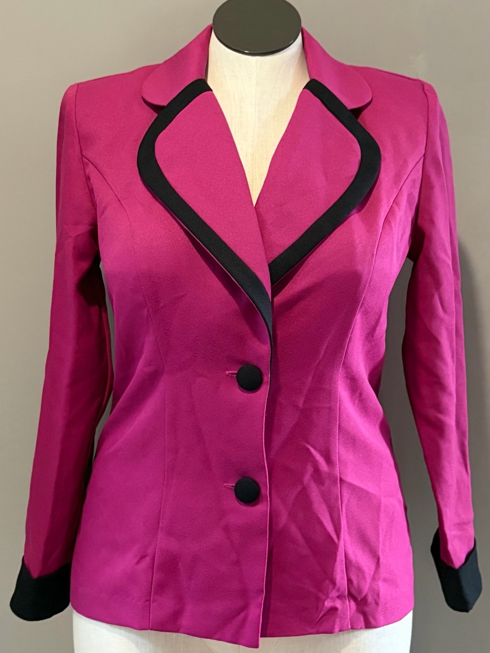 vintage wear abouts hot pink and black blazer women's size 10